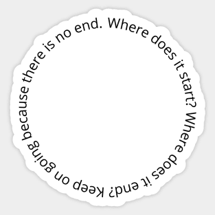 circle visual poetry Sticker